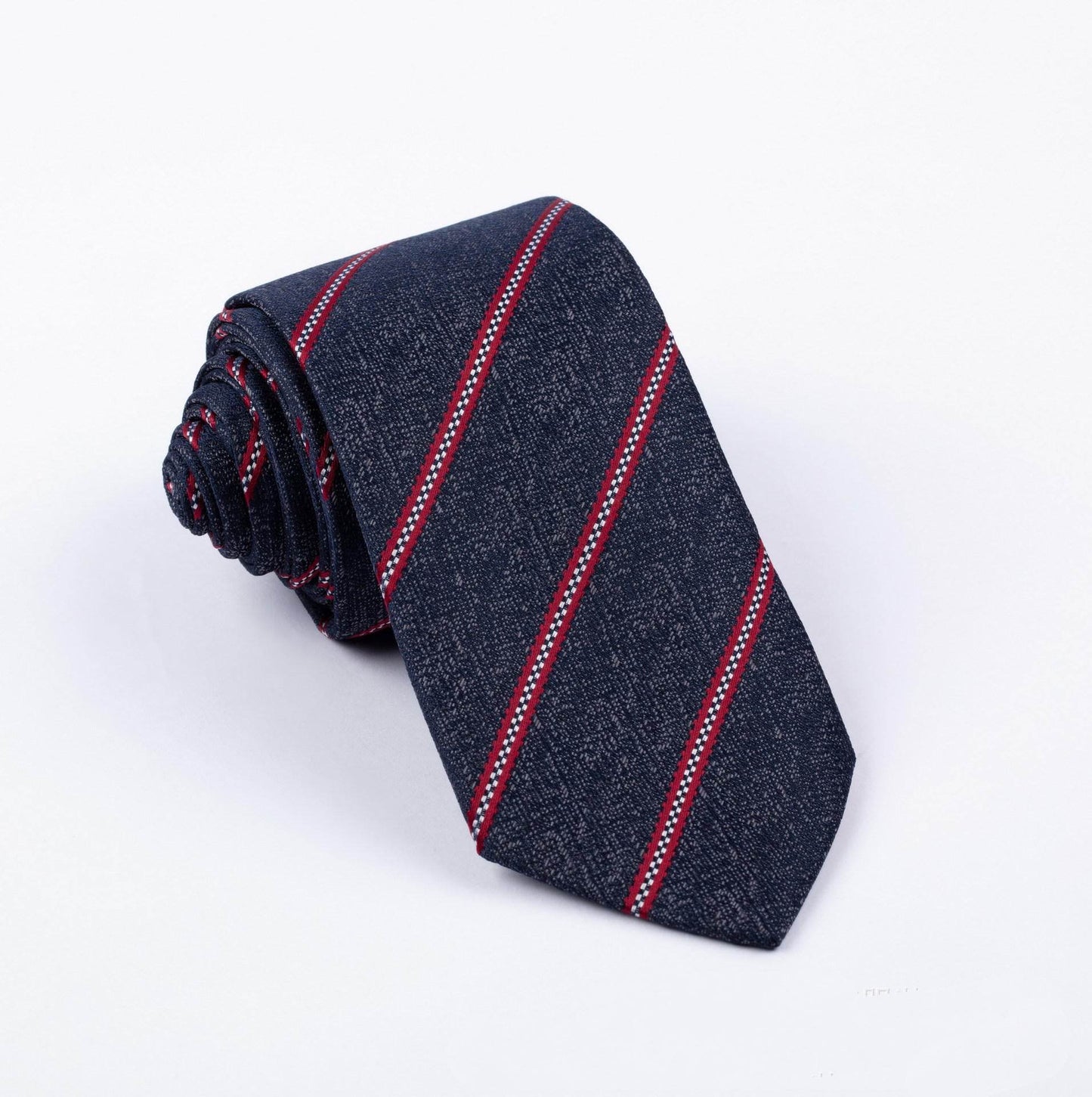 Buycenter Polyester Jacquard Tie - Stylish Stripes for Unisex Fashion - Buy Center US