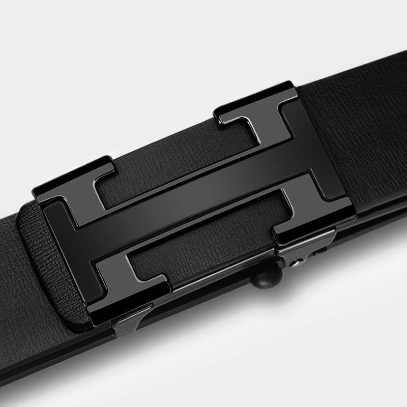 Buycenter Men's Genuine Leather Automatic Buckle Belt - Stylish & Durable - Buy Center US