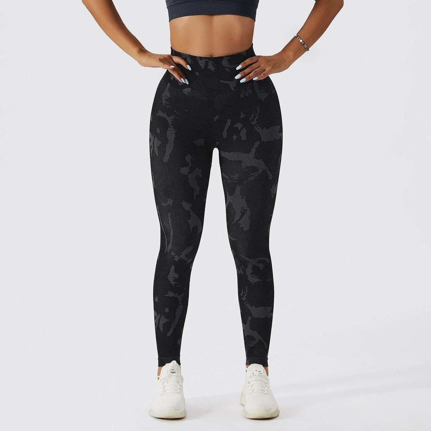 Women's Camouflage Peach Hip Raise Fitness Pants - Quick-Drying for All Sports - Buy Center US