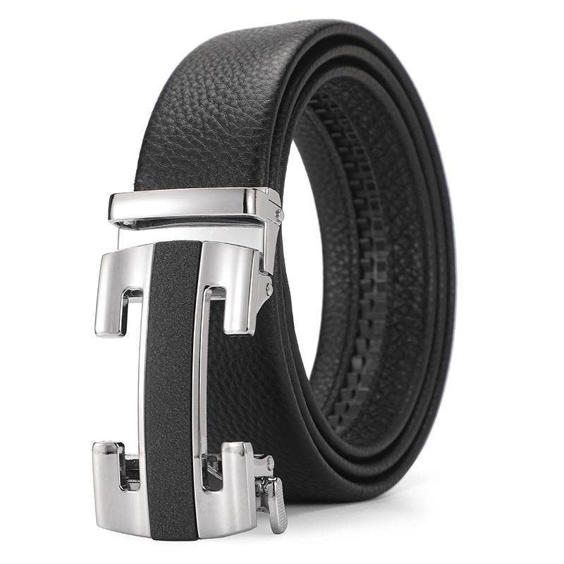 Buycenter Genuine Leather Automatic Belt for Boys - Stylish & Durable Design - Buy Center US