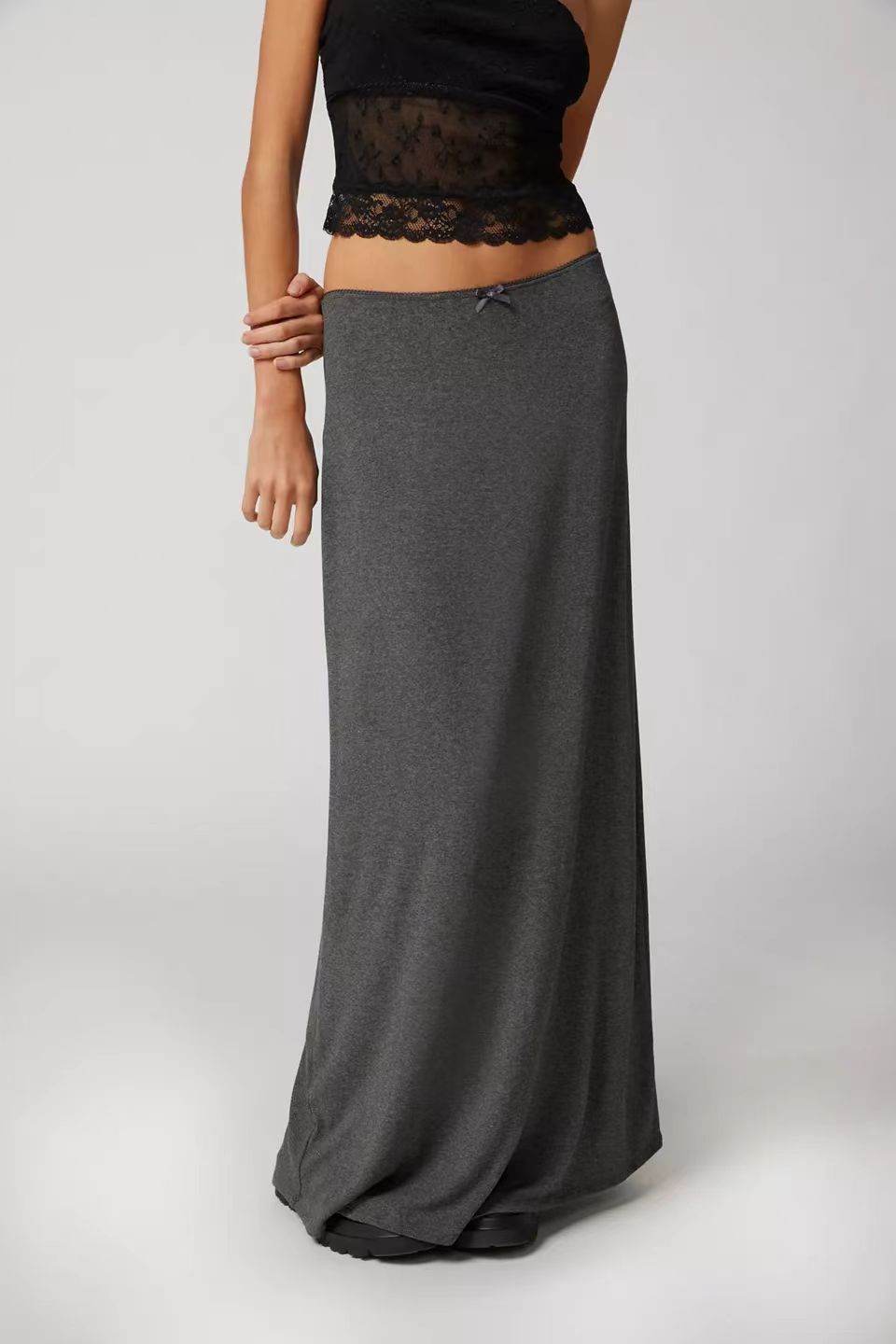 Commuter Half Length Lace Dress - Elegant Solid Color Options - Buy Center US
