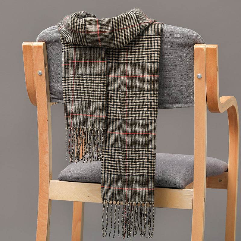 Buycenter British Plaid Cashmere Tassel Scarf for Couples & Kids - Buy Center US