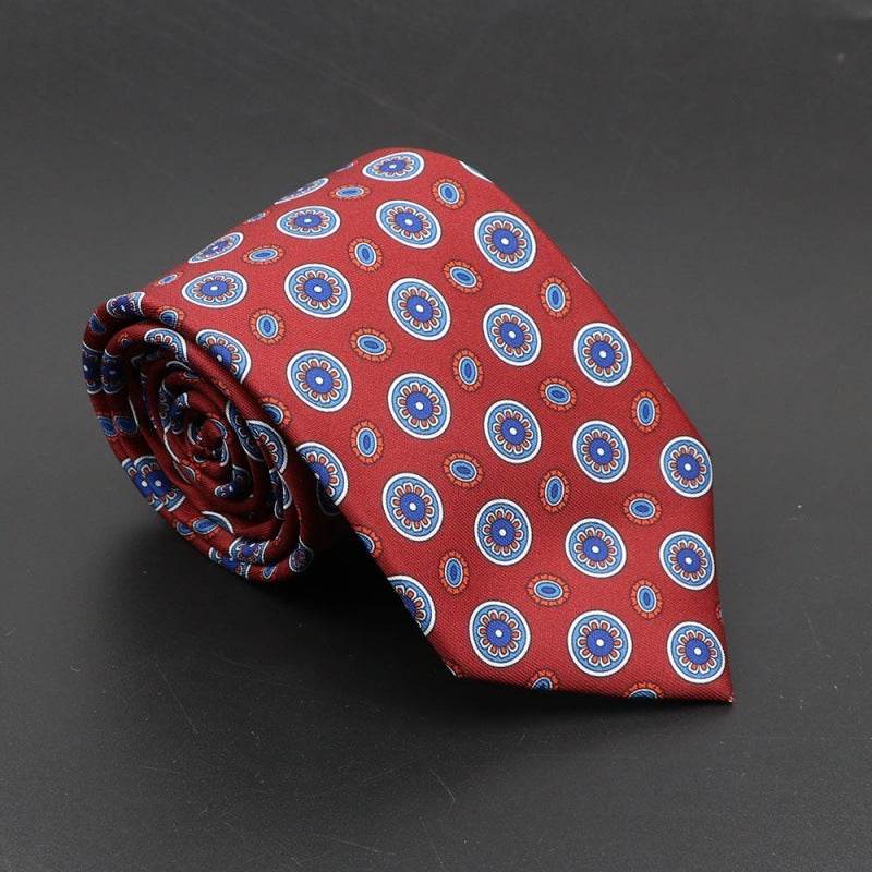Buycenter Super Soft Silk Ties - 75mm Bohemian Necktie for Men - Buy Center US