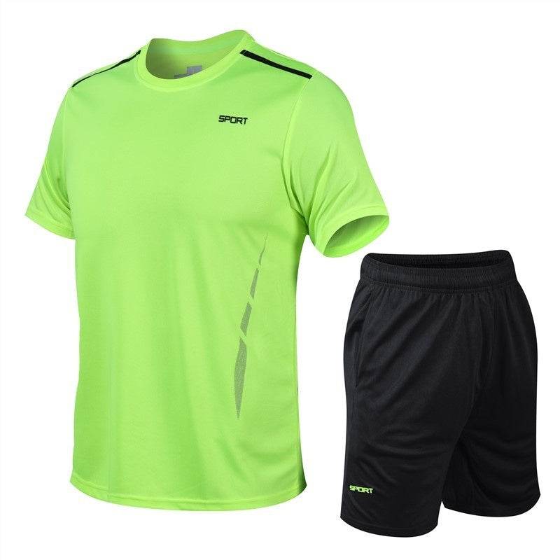 Buycenter Men's Loose Fitness Suit - Casual Short Sleeve Summer Wear - Buy Center US