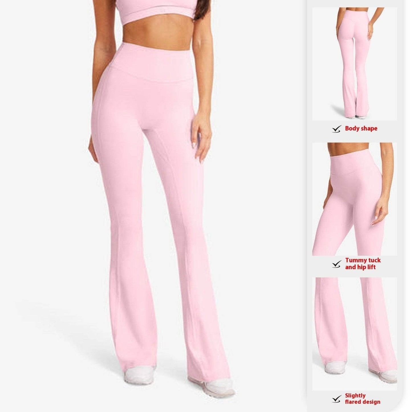 Waist Shaping Yoga Bootleg Pants - Moisture Absorbent for Active Sports - Buy Center US