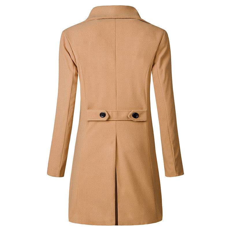 Buycenter Plus Size Double Breasted Trench Coat - Stylish Winter Outerwear - Buy Center US