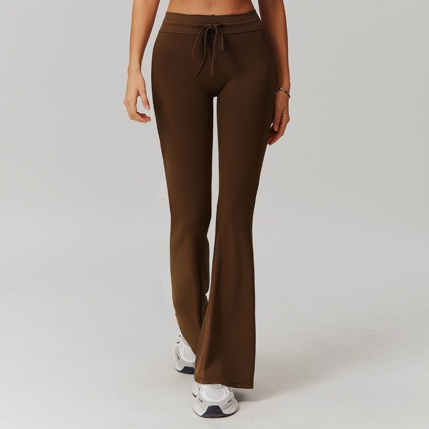High Waist Yoga Bell-Bottom Pants - Moisture-Wicking for Active Women - Buy Center US
