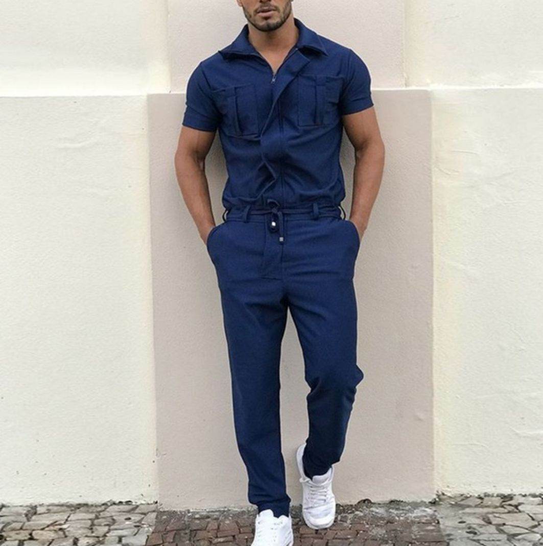 Men's Casual Loose One-Piece Suit - Stylish & Comfortable Pants - Buy Center US