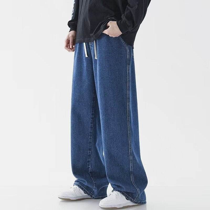 Buycenter Men's Straight Jeans - Loose Wide Leg Pants for Spring & Summer - Buy Center US