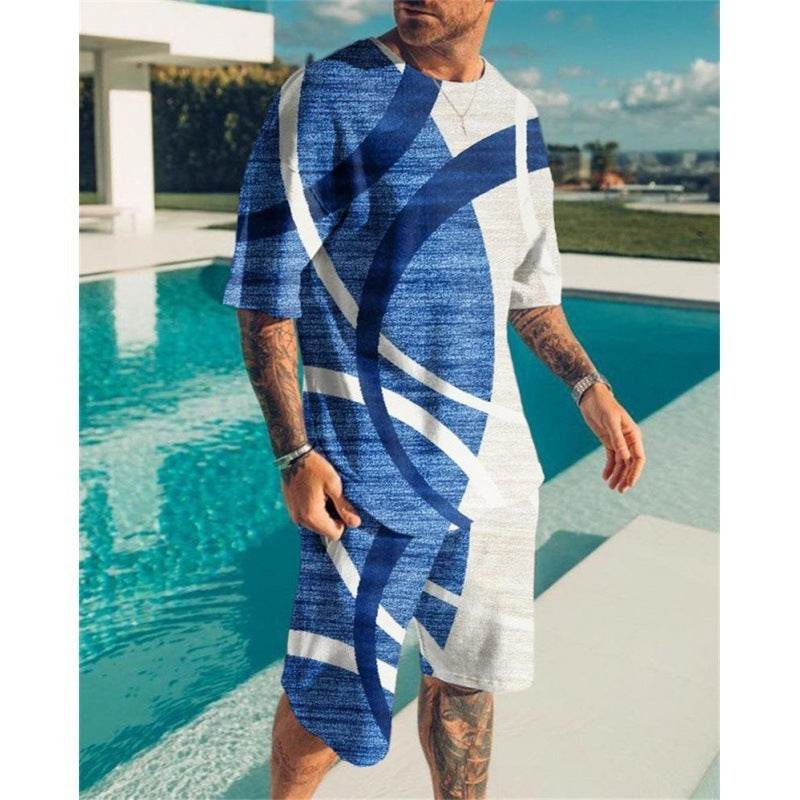 Casual Short Sleeve Men Leisure Set Suit - Multiple Colors & Sizes Available - Buy Center US