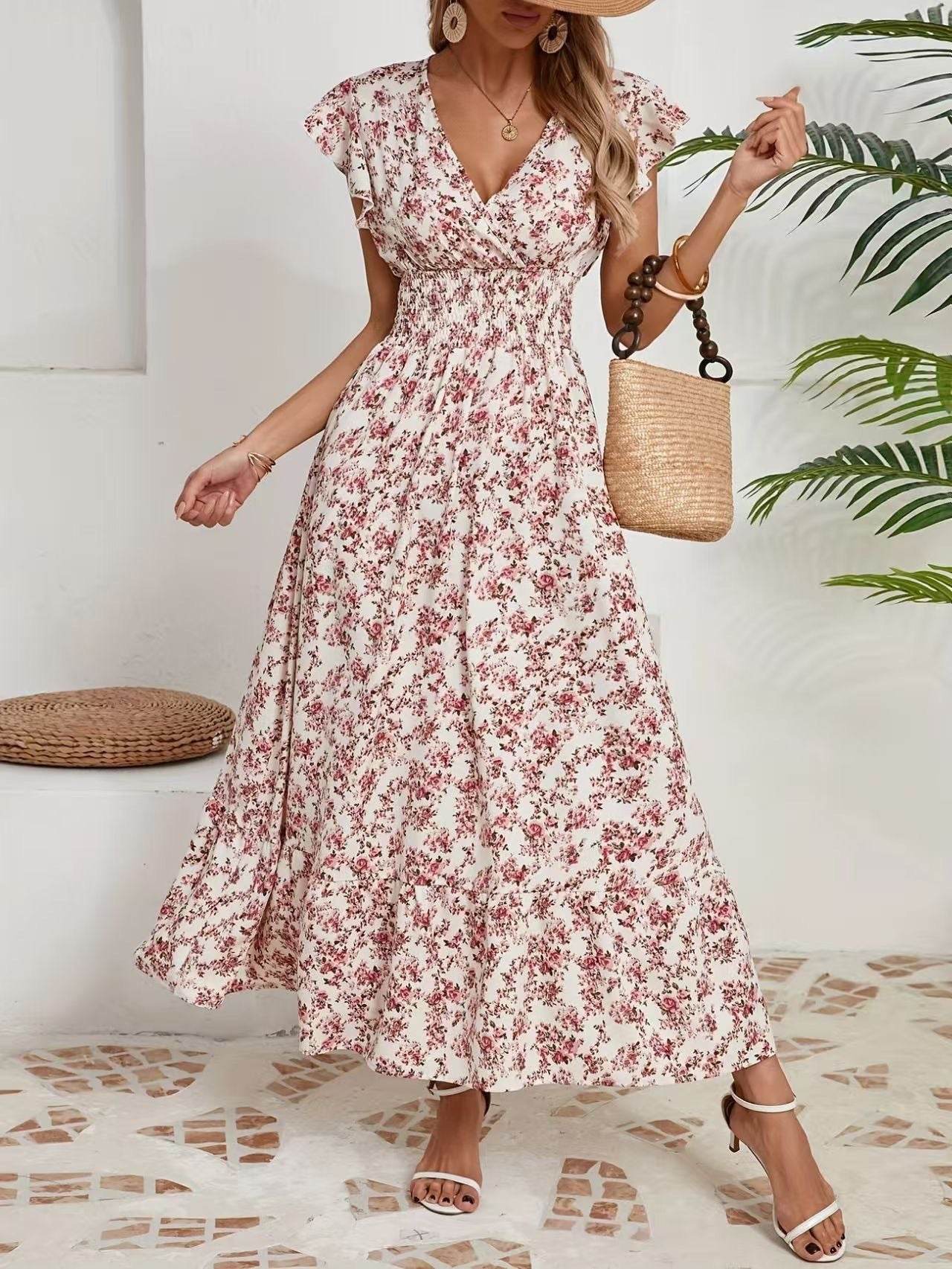 Fashion Floral Long Sleeve Swing Dress - Japanese & Korean Casual Style - Buy Center US