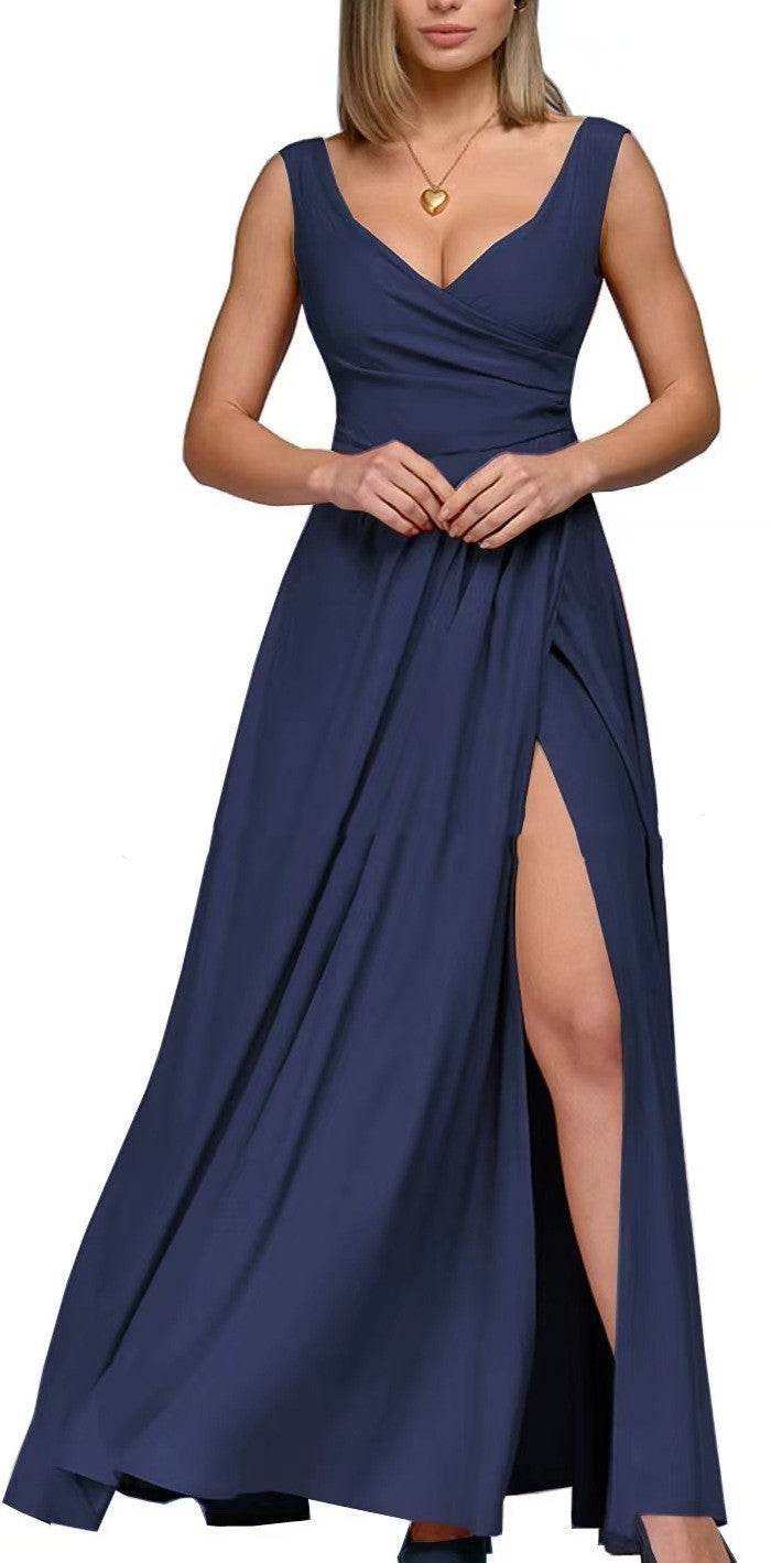 Solid Color Sleeveless Waist Dress - Mid Waist in Stylish Colors - Buy Center US