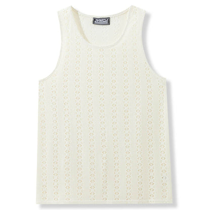 Casual Round Neck Beach Vest - Loose Fit for Summer Style - Buy Center US