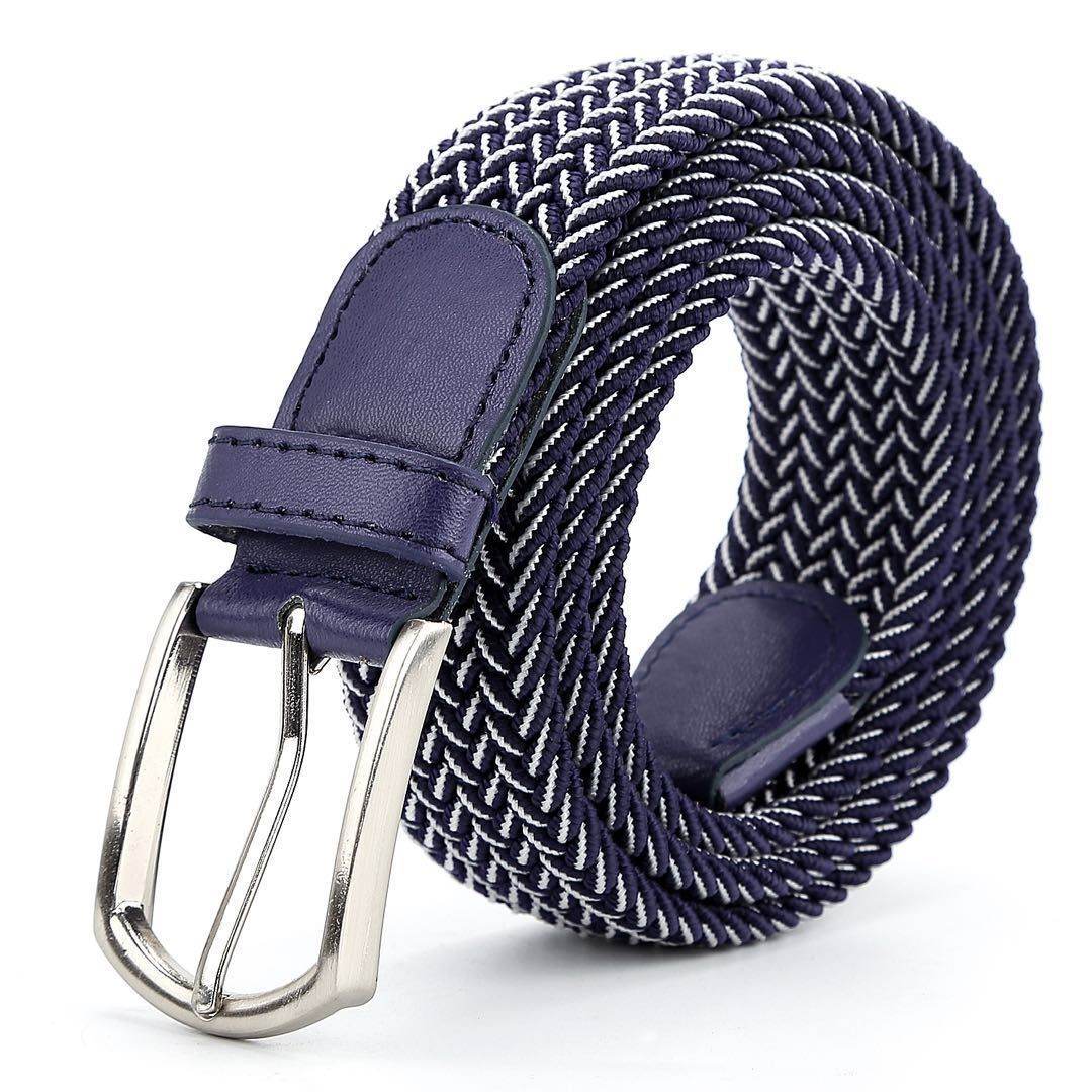 Buycenter Men's Casual Stretch Woven Leather Belt - Bohemian Style, Various Colors - Buy Center US