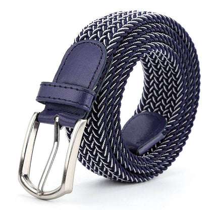 Buycenter Men's Casual Stretch Woven Leather Belt - Bohemian Style, Various Colors - Buy Center US