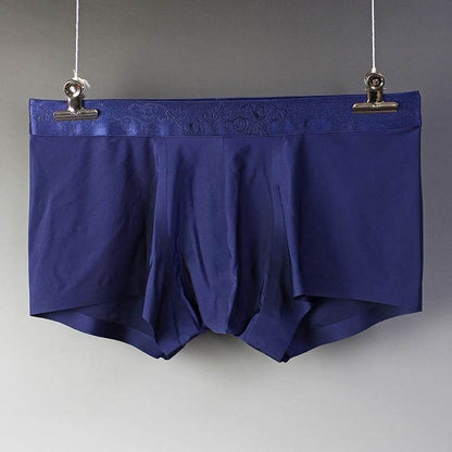 Buycenter Men's Ice Silk Boxer Briefs - Seamless Mid Waist Shorts - Buy Center US