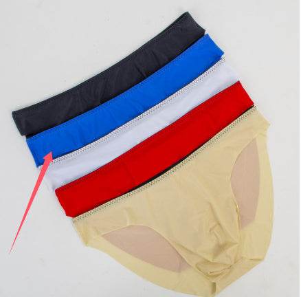 Buycenter Men's Ice Silk Briefs - Transparent Low Waist Underwear - Buy Center US
