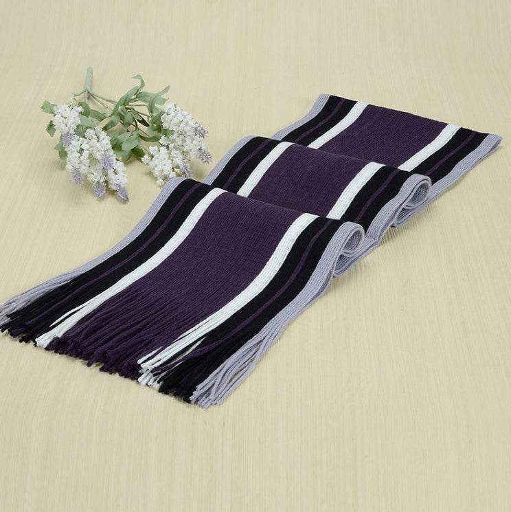 Buycenter Men's Knitted Scarf - Striped, Soft & Warm for All Seasons - Buy Center US