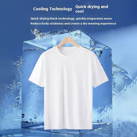 Ice Silk Mesh Short Sleeve Sports Tee - Slim Fit Casual for All Sizes - Buy Center US
