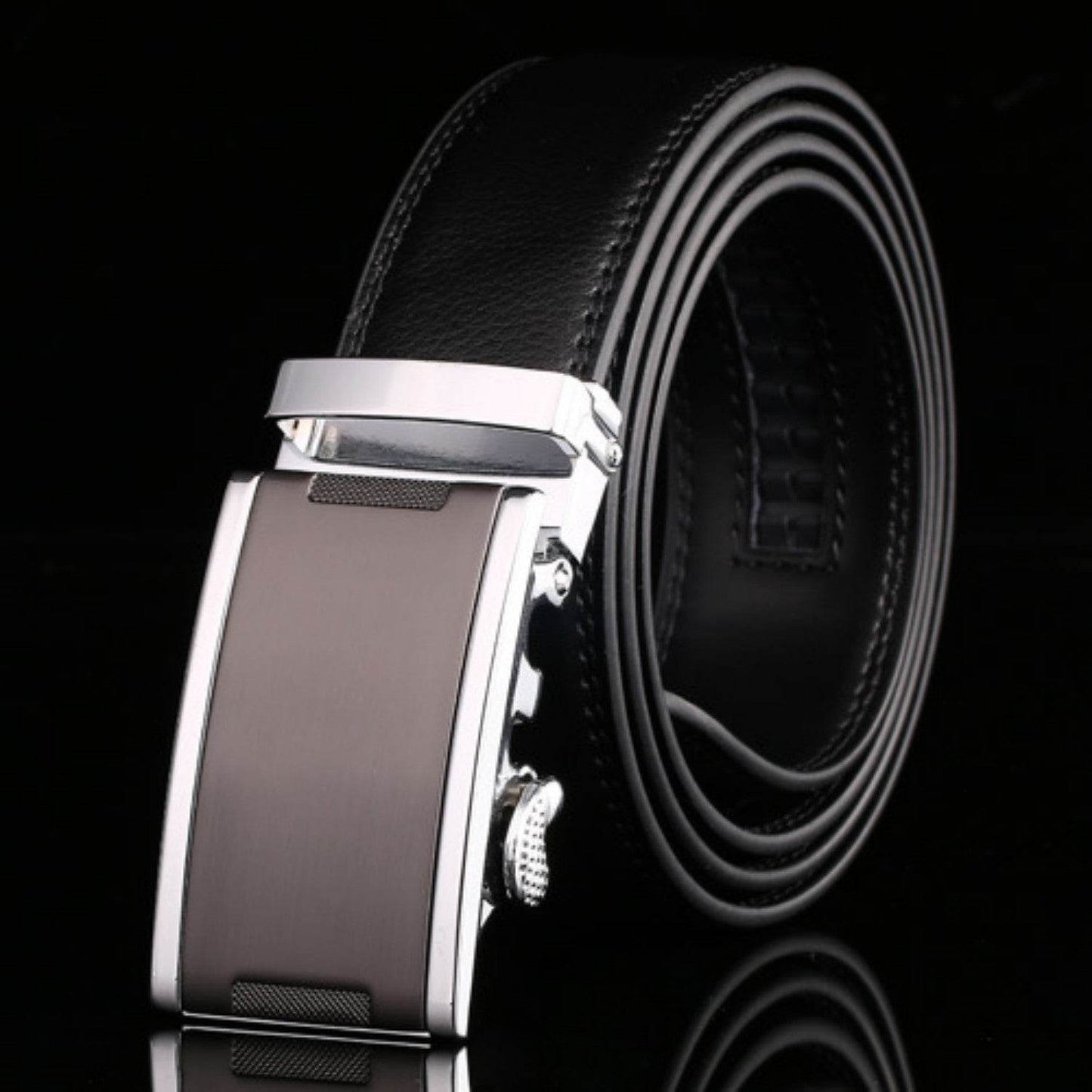 Buycenter Men's Automatic Buckle Cowhide Belt - Genuine Leather, Stylish Colors - Buy Center US