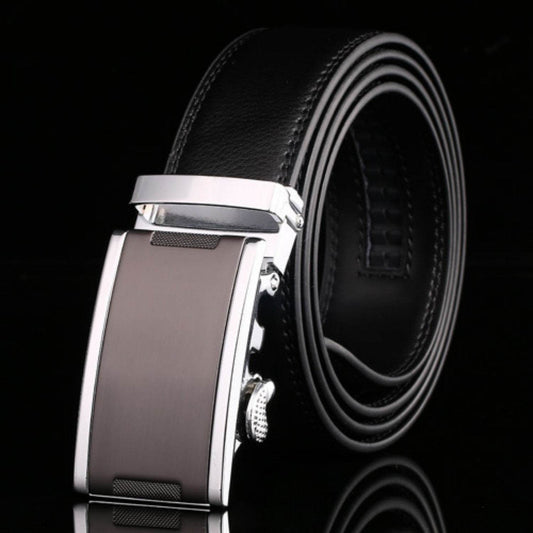 Buycenter Men's Automatic Buckle Cowhide Belt - Genuine Leather, Stylish Colors - Buy Center US