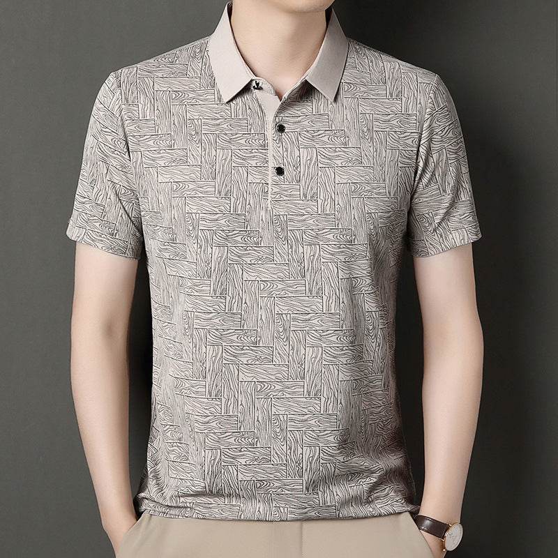 Buycenter Men's Ice Silk Casual Short Sleeve - Stylish & Versatile Fashion - Buy Center US
