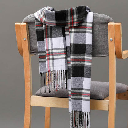 Buycenter British Plaid Cashmere Tassel Scarf for Couples & Kids - Buy Center US