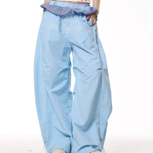 Women's Wide Leg Plaid Pants - Loose Fit, Quick-Drying & Stylish - Buy Center US