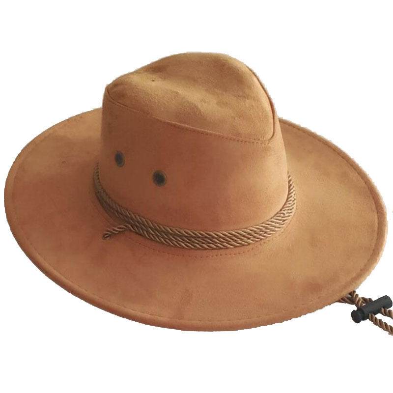 Big Velvet Cowboy Hat - Stylish Western Rope Rider Design for All Seasons - Buy Center US