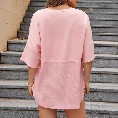 Women's Waffle Knit Top - Stylish Pullover in Multiple Colors and Sizes - Buy Center US