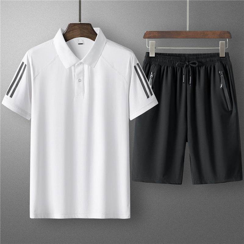 Buycenter Men's Summer Sports Suit - Ice Silk, Casual & Comfortable - Buy Center US