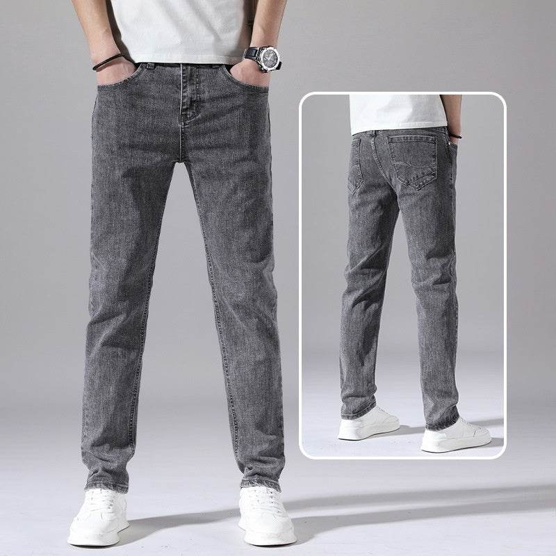 Retro Thin Jeans for Men - Loose Casual Trousers in Various Colors - Buy Center US