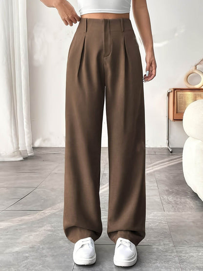 High Waist Wide Leg Leisure Suit Pants for Women - Versatile Autumn & Winter Styles - Buy Center US