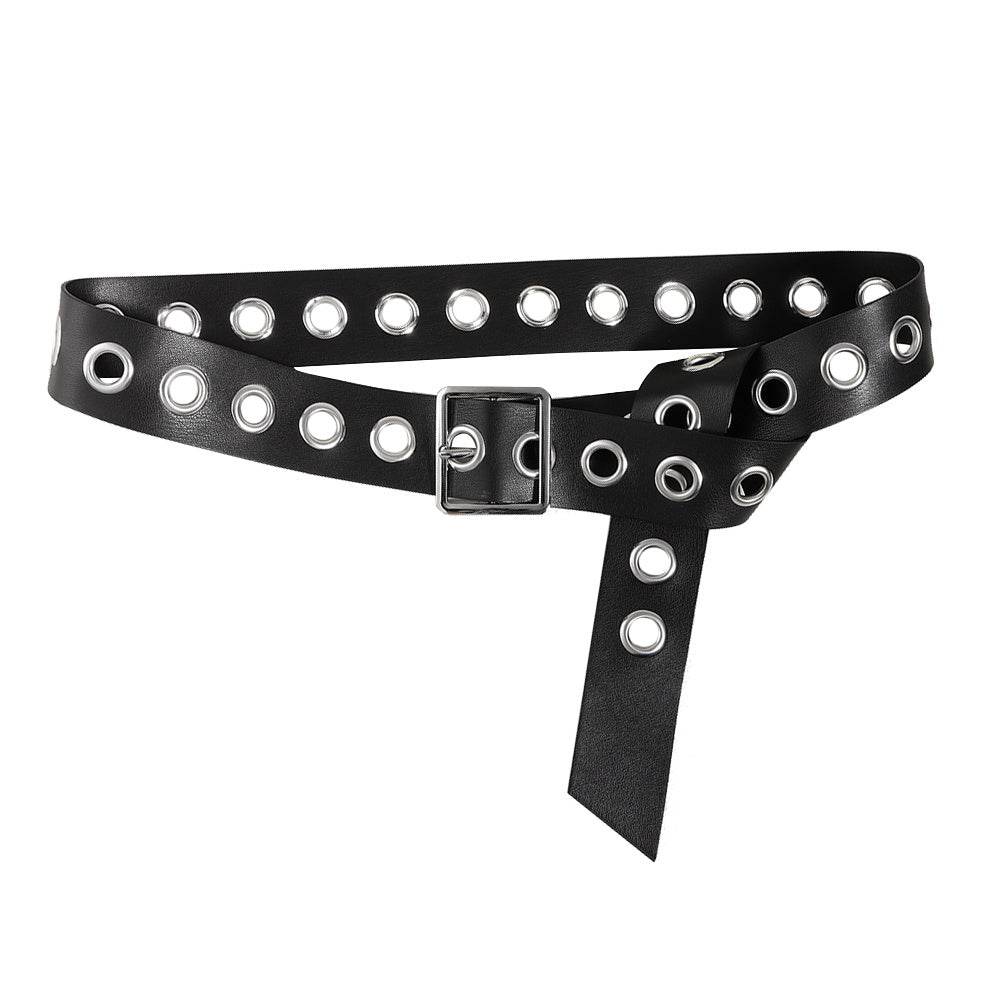 Stylish Punk Hollow Belt for Men & Women - Soft PU Hip Hop Accessory - Buy Center US