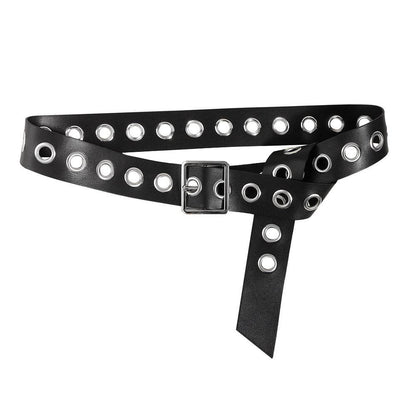 Stylish Punk Hollow Belt for Men & Women - Soft PU Hip Hop Accessory - Buy Center US