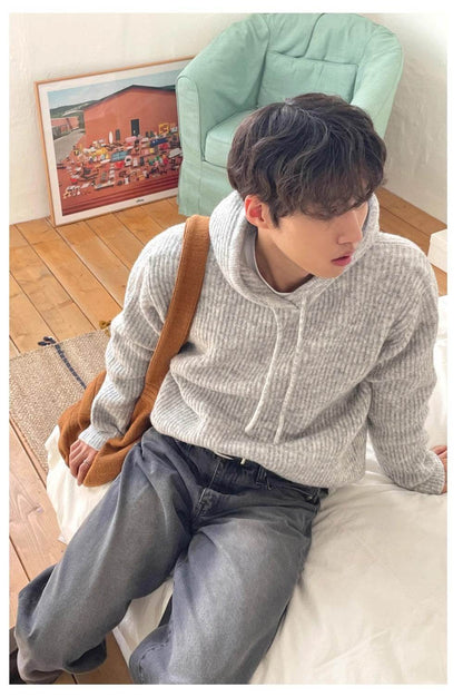 Buycenter Slouchy Thick Fluffy Sweater Jacket - Korean Style, Army Green - Buy Center US