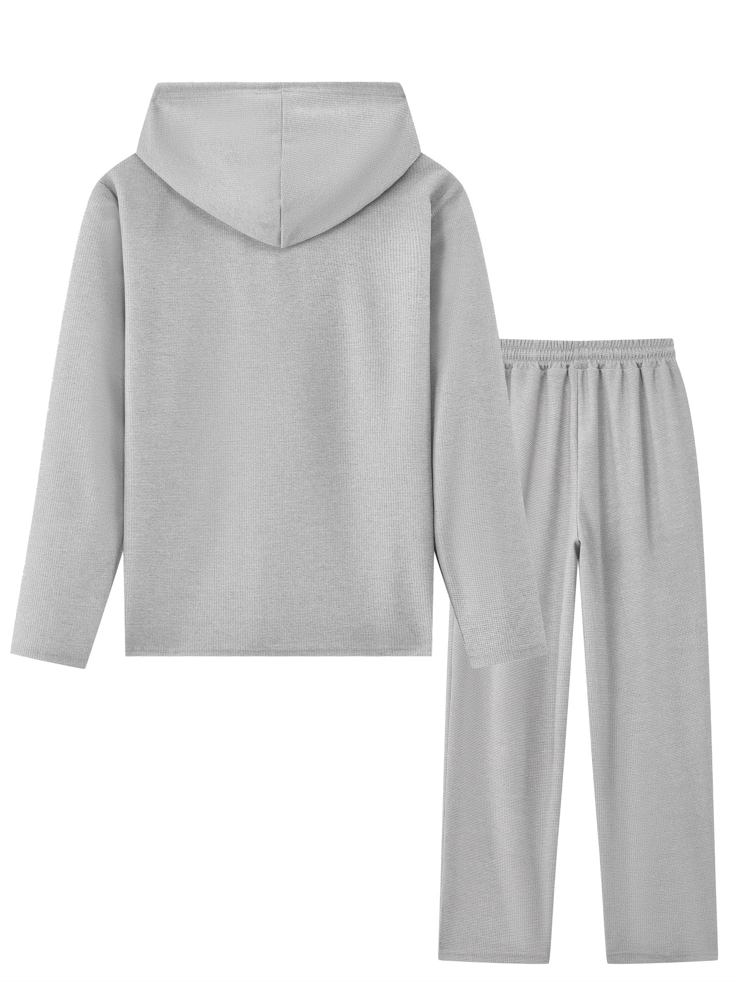 Casual Men's 2-Piece Set - Hooded Sweatshirt & Drawstring Pants - Buy Center US