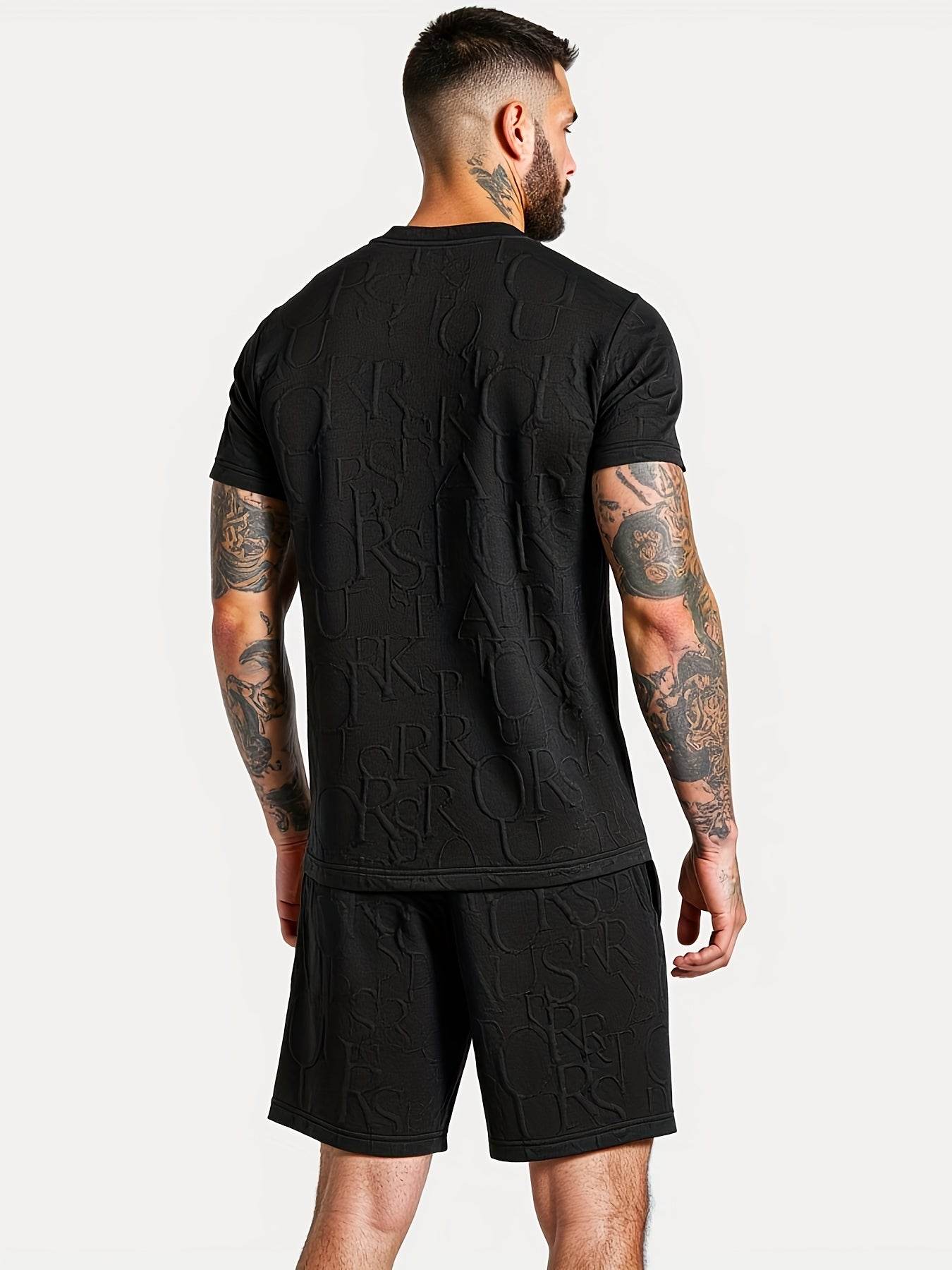 European-American Style Men's Fashion Set - Short Sleeve T-Shirt & Shorts - Buy Center US