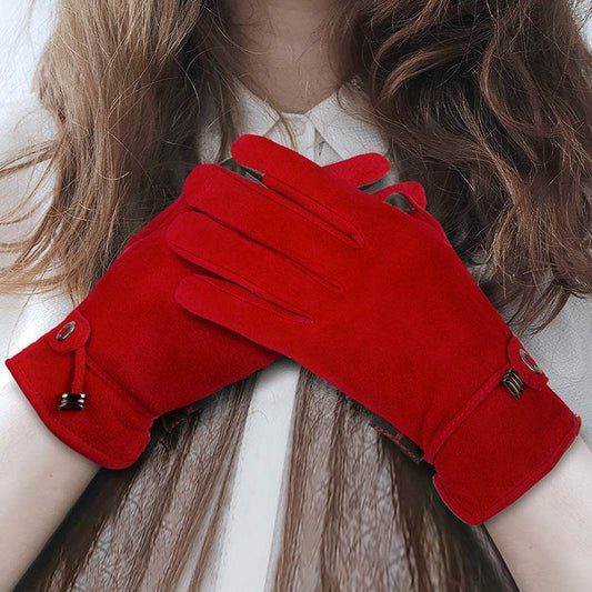 Genuine Leather Touch Screen Gloves - Warm Winter Fashion for All - Buy Center US