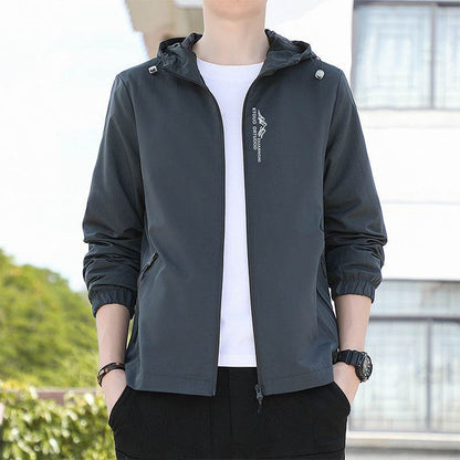 Buycenter Men's Zipper Hooded Jacket - Breathable Quick-Drying Summer Style - Buy Center US