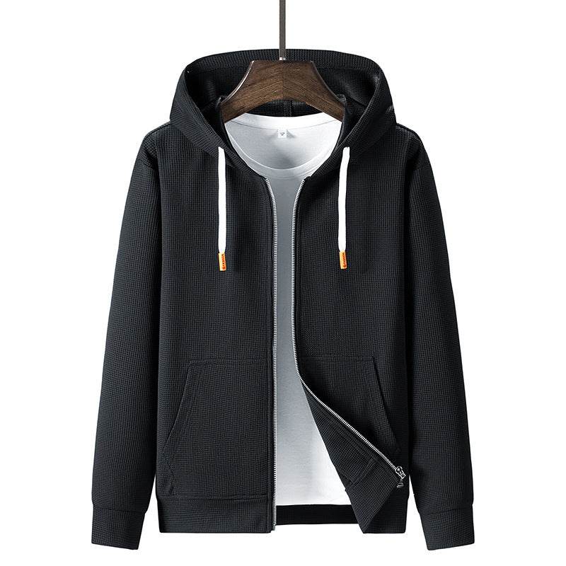 Buycenter Men's Hooded Casual Sports Sweater Suit - Trendy Waffle Design - Buy Center US