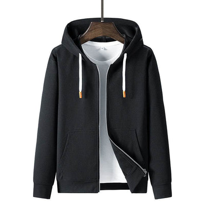 Buycenter Men's Hooded Casual Sports Sweater Suit - Trendy Waffle Design - Buy Center US