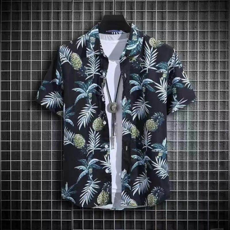 Buycenter Men's Hawaiian Beach Suit - Loose Quick-Dry Short Sleeve Shirt - Buy Center US