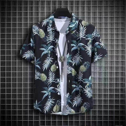 Buycenter Men's Hawaiian Beach Suit - Loose Quick-Dry Short Sleeve Shirt - Buy Center US
