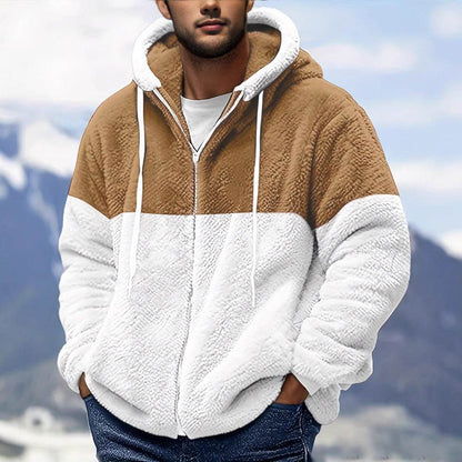 Buycenter Men's Fleece Thermal Jacket - Double-sided, Loose Fit, Regular Length - Buy Center US