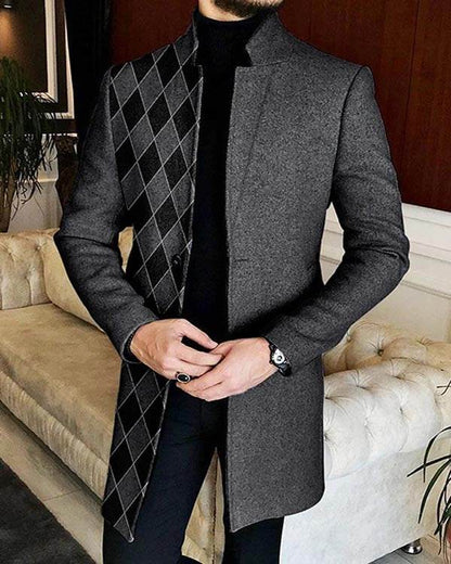 Buycenter Men's Woolen Coat - Stylish European & American Patterns - Buy Center US