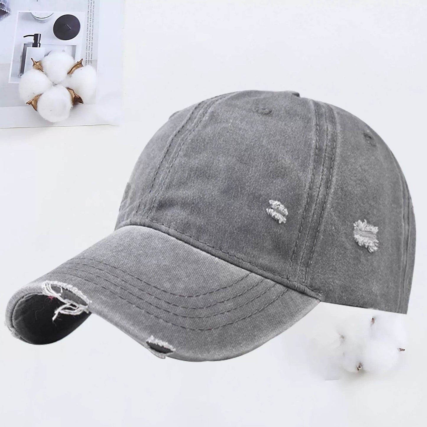 Adjustable Washed Baseball Cap - Embroidered & Printed for All Seasons - Buy Center US