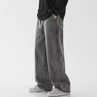 Buycenter Men's Straight Jeans - Loose Wide Leg Pants for Spring & Summer - Buy Center US