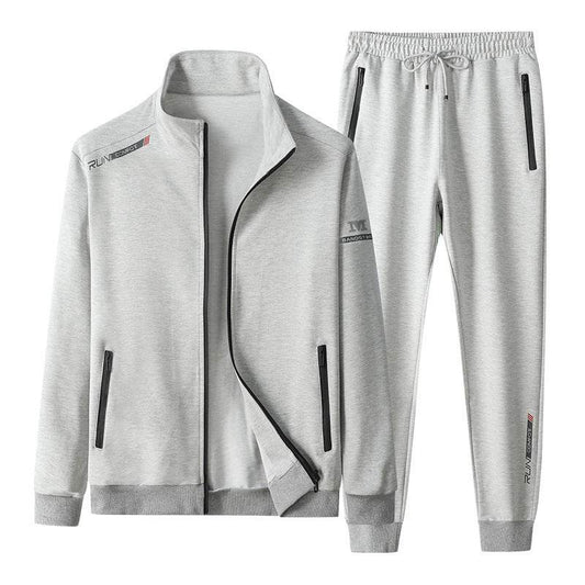 Buycenter Spring & Autumn Two-Piece Jacket Trousers Set - Available in 3 Colors - Buy Center US