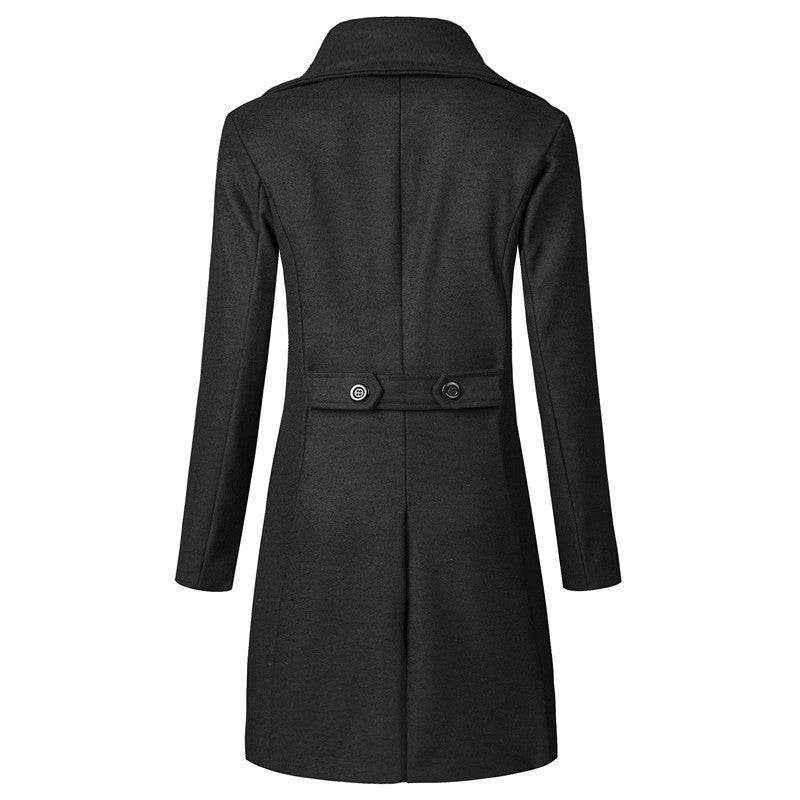 Buycenter Plus Size Double Breasted Trench Coat - Stylish Winter Outerwear - Buy Center US